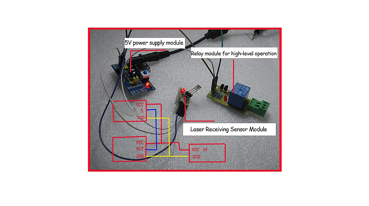 KOOBOOK 5Pcs Laser Receiver Sensor Modules for Arduino - High Sensitivity