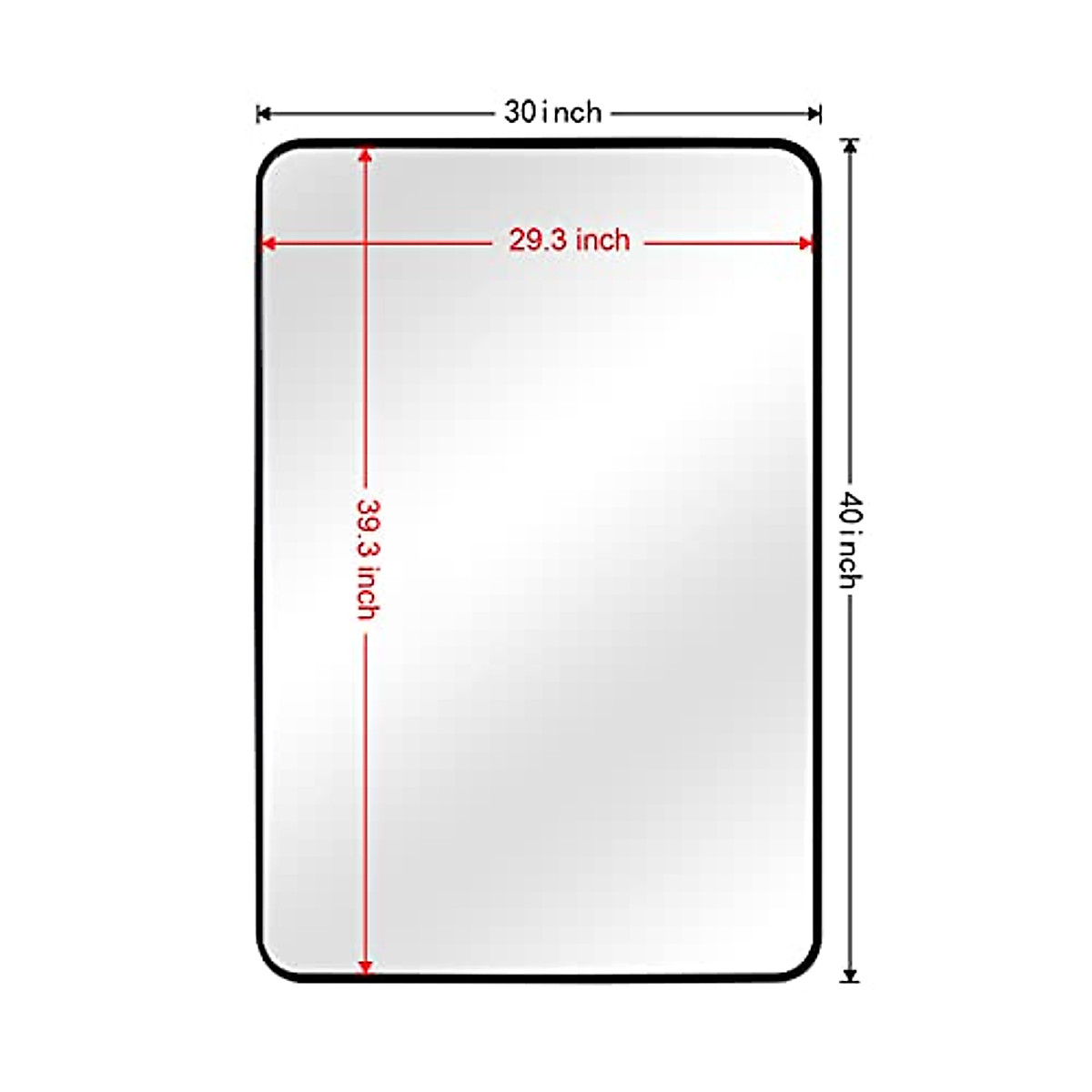 ARTWIND 40x30 Inch Wall Mirror - Modern Bathroom & Vanity Decor