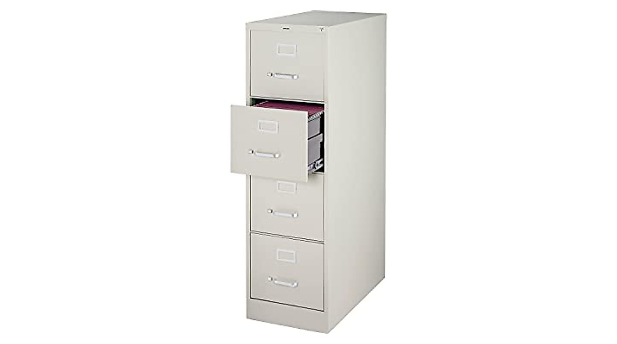 Staples 4-Drawer Vertical File Cabinet - Lockable & Durable