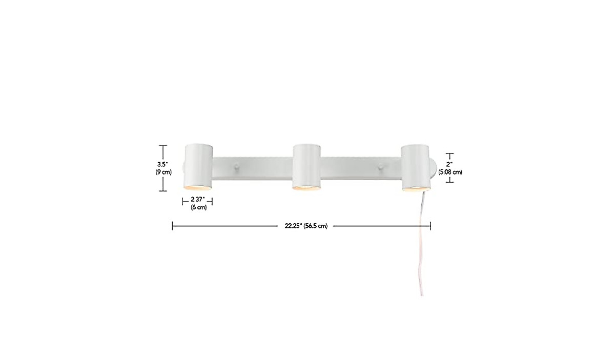 Dale 3 Light Plug In Track Lighting Fixture Minimalist Black Design