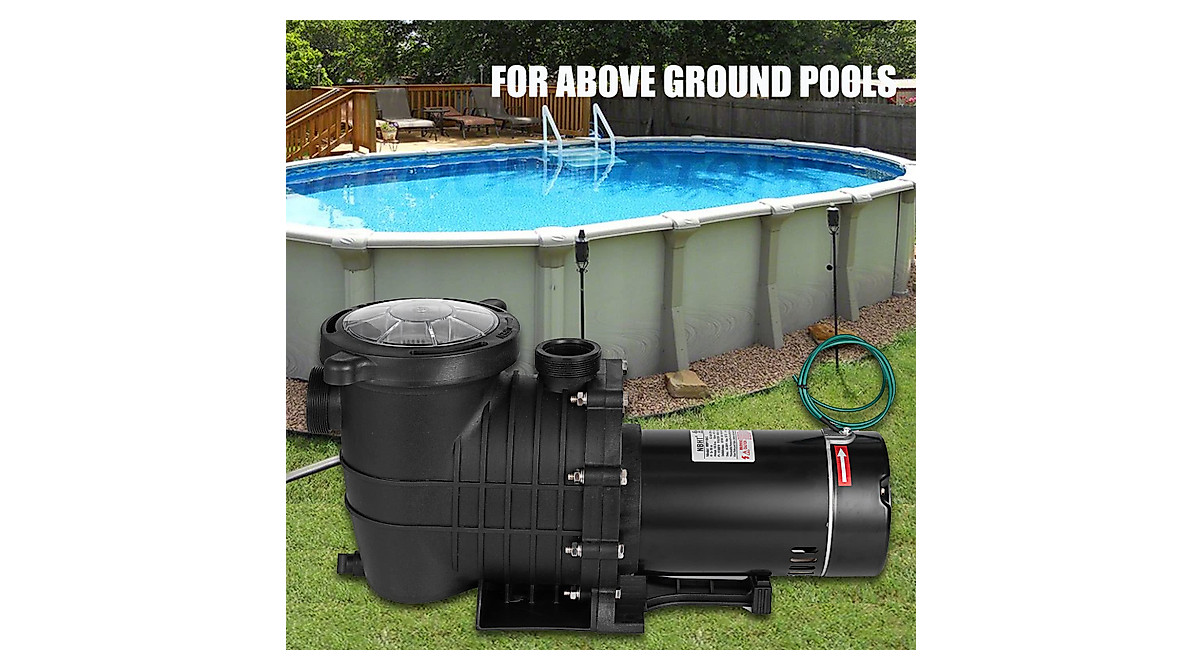 TOPDEEP 2HP Dual Voltage Pool Pump - Inground & Above Ground