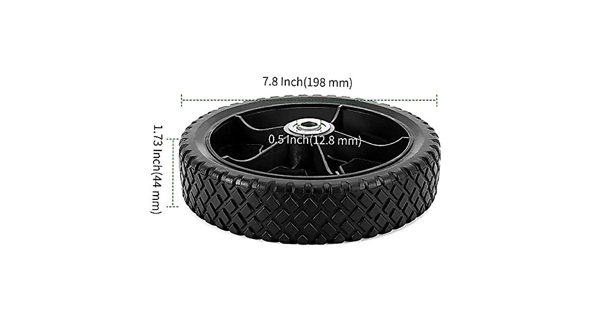 PINGEUI 4 PCS 8 Inch Plastic Spoked Wheels - Durable & Puncture-proof