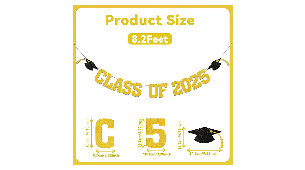 Class of 2025 Graduation Banner - Congrats Grad Decor