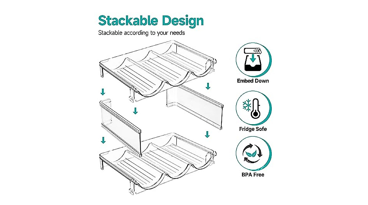 Sbosbo Stackable Water Bottle Organizer – Space Saver Rack