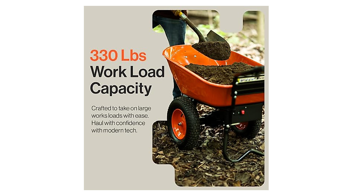 SuperHandy Electric Wheelbarrow - 330lbs Capacity
