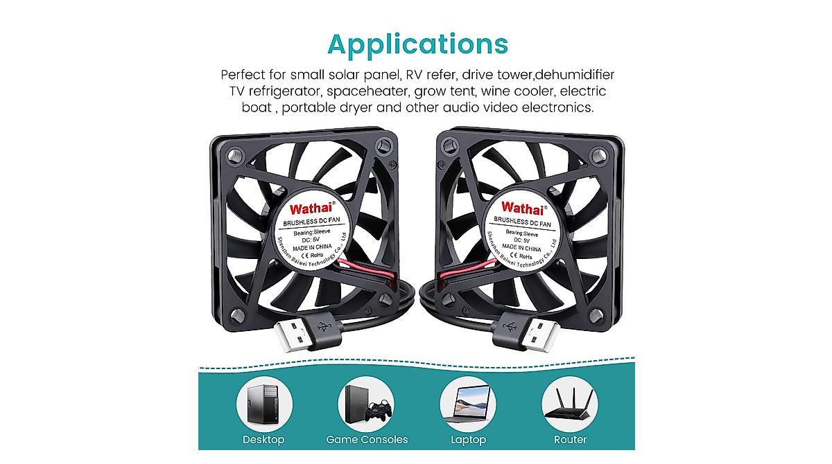 UpHere U1204 Ventilateur USB Silencieux 120 Mm Avec 3 Vitesses De Vent Réglables Pour Ordinateur/PS4/TV Box/armoire AV