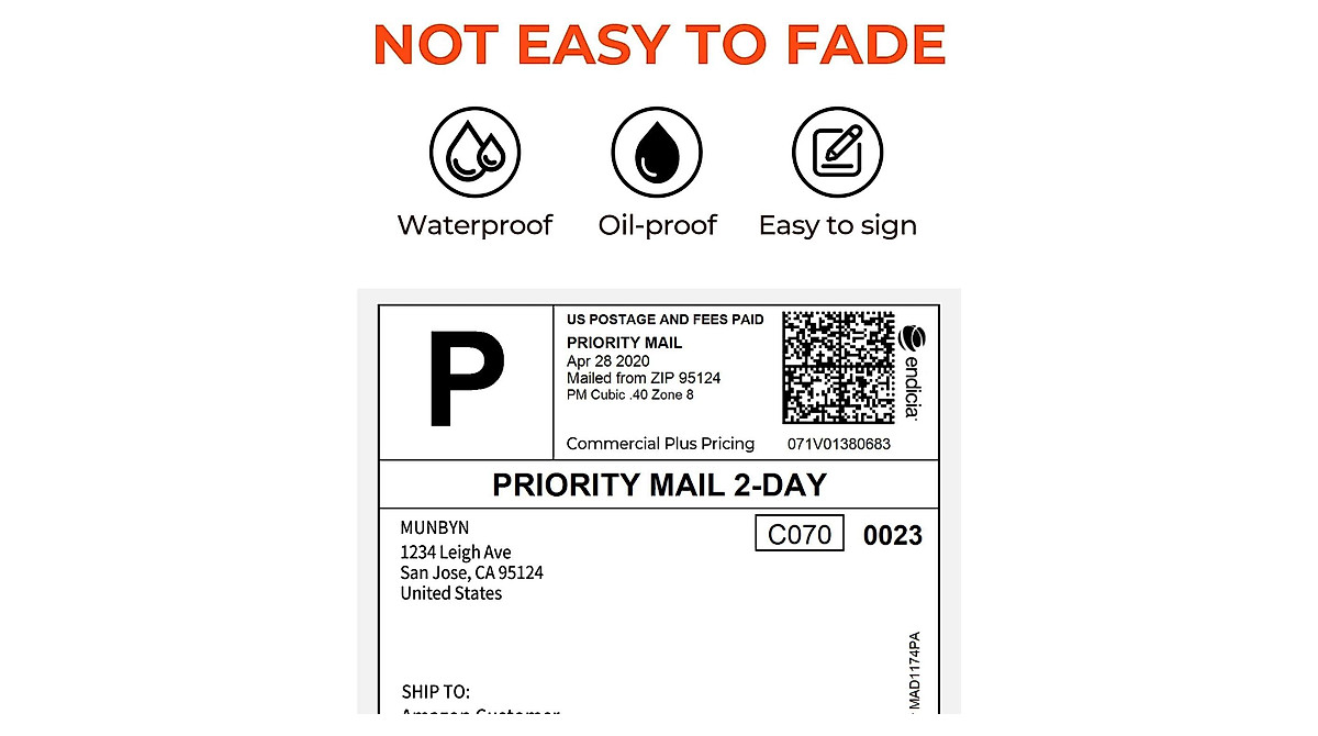 MUNBYN 500 Pack 4x6 Thermal Shipping Labels for E-commerce