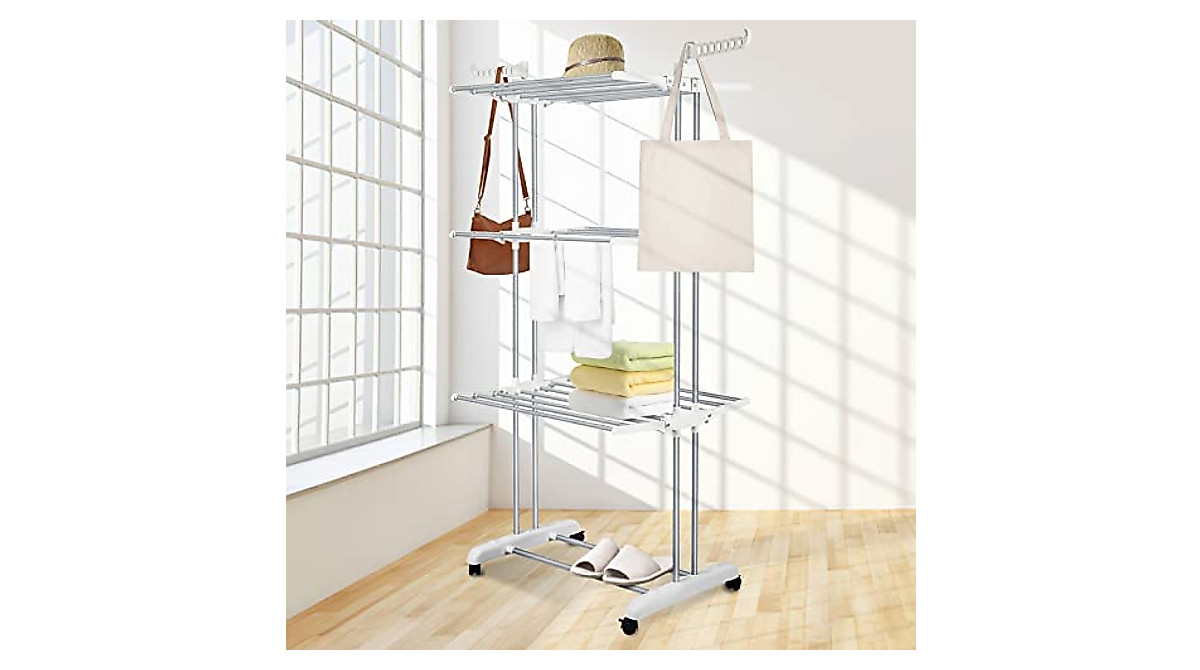 Kentaly 3-Tier Clothes Drying Rack - Adjustable & Durable