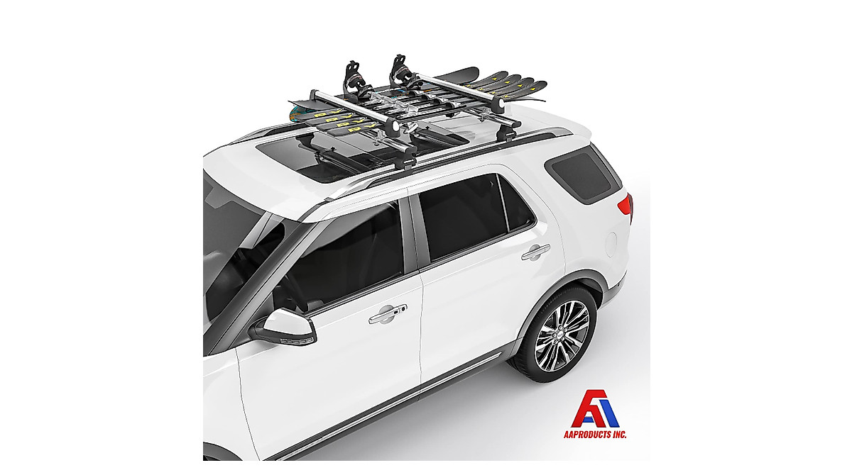 AA Products Inc. 33'' Aluminum Ski Roof Rack Fits Most Vehicles