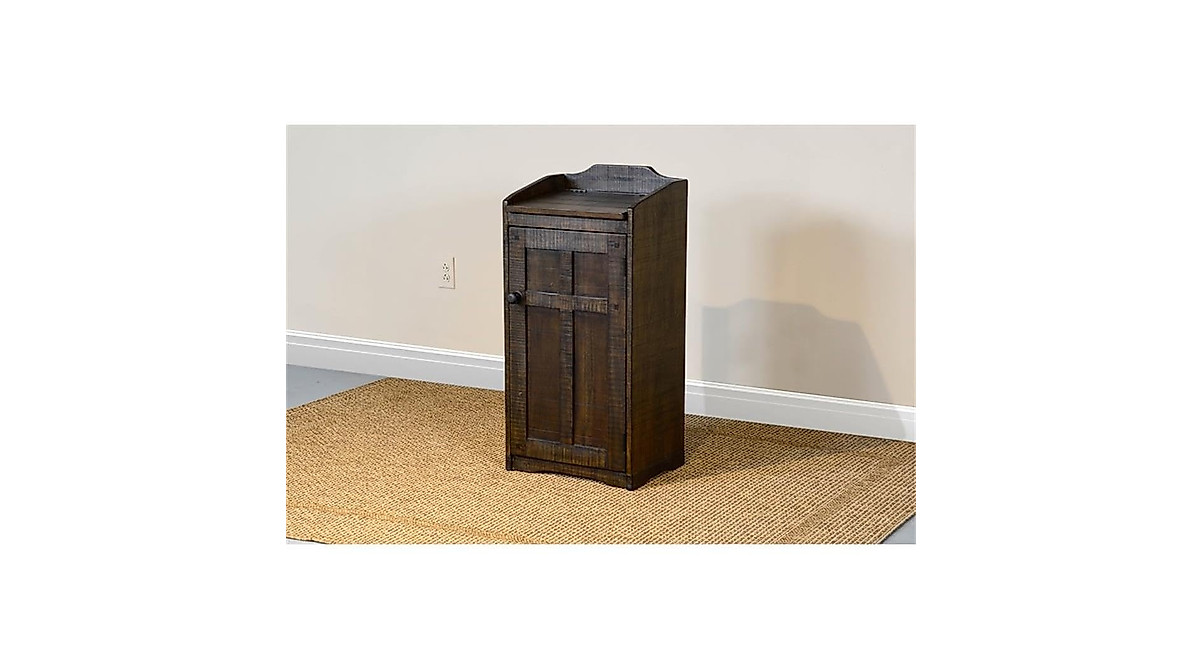 Sunny Designs Homestead Trash Box in Tobacco Leaf - Farmhouse Style