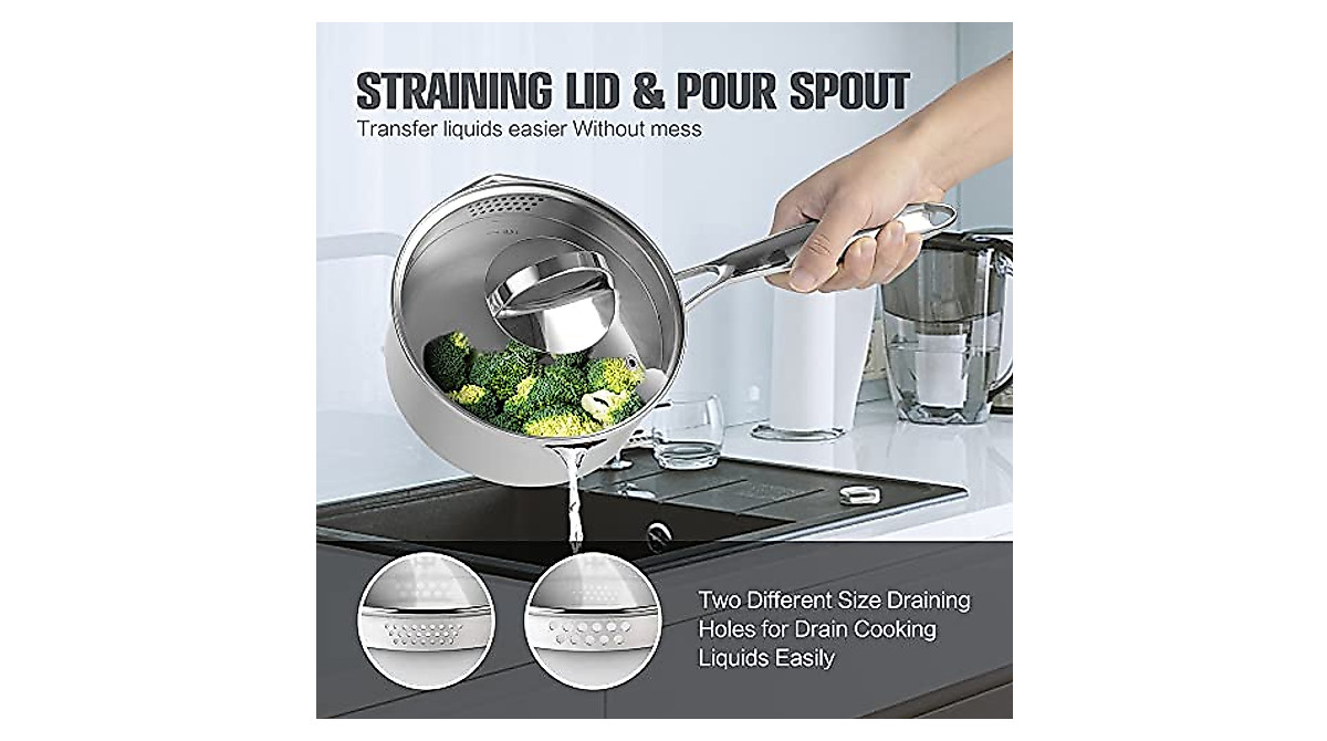 Mr Rudolf 2-Qt Stainless Steel Saucepan with Lid