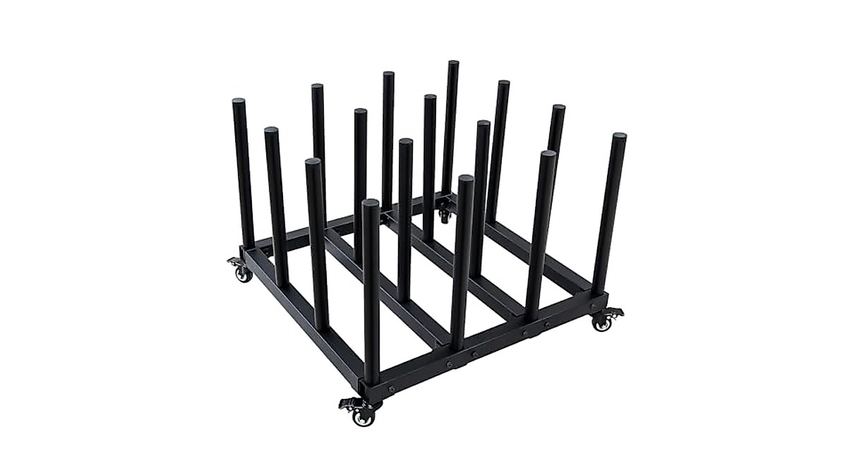 Heavy Duty Vinyl Cart with 16 Roll Capacity | Mobile Storage Organizer