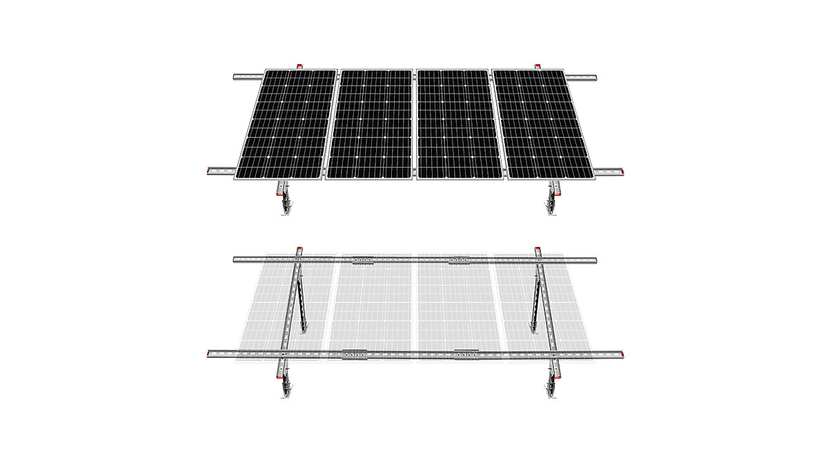 ECO-WORTHY Adjustable Solar Panel Mounting Kit for 1-4 Panels