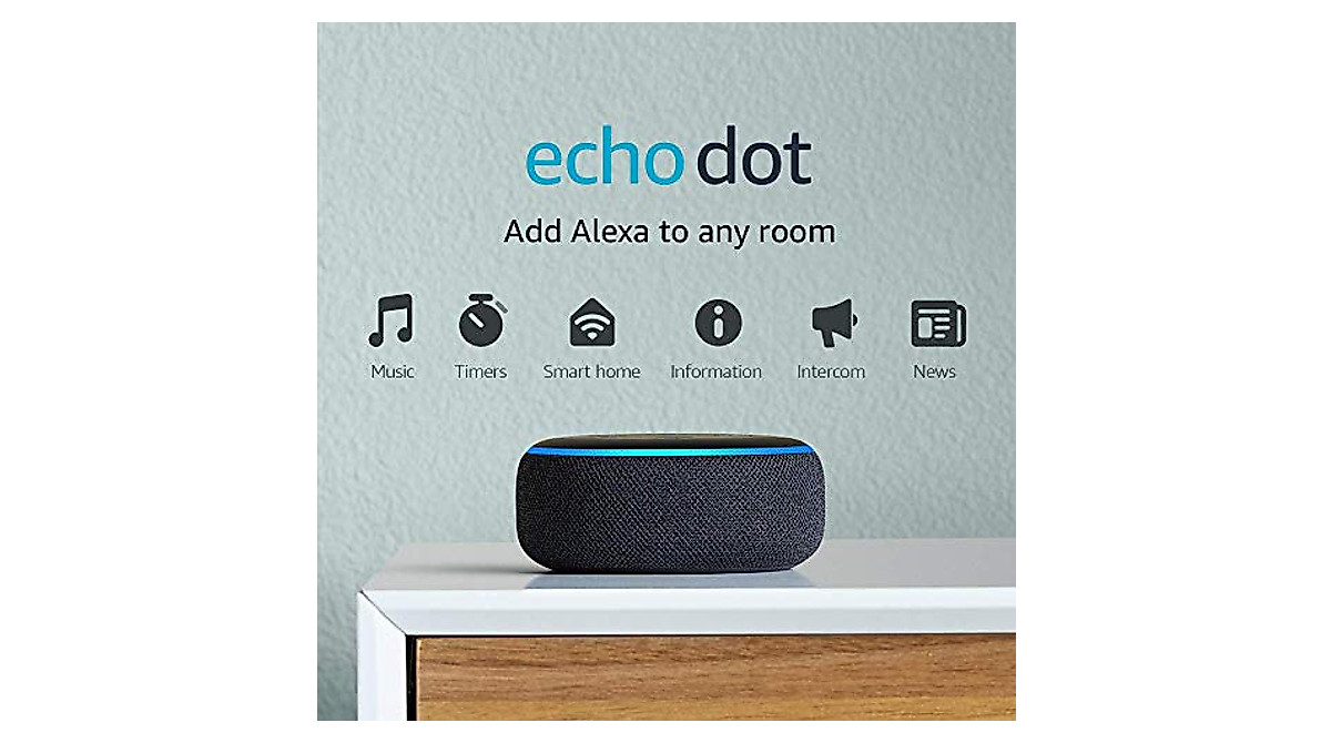 Amazon Echo Dot (3rd Gen) Charcoal Smart Speaker with Alexa