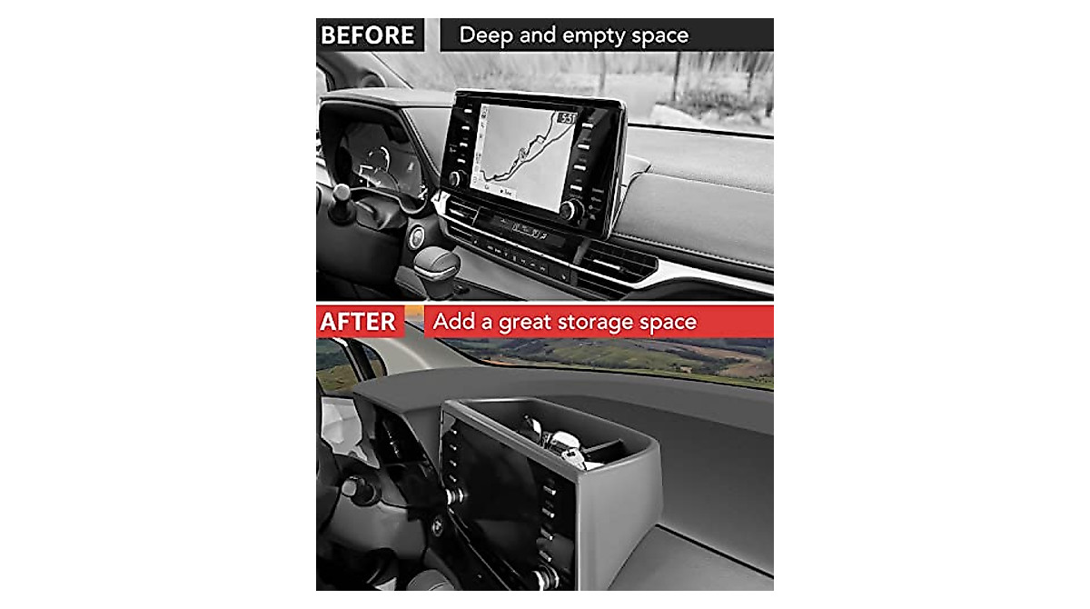Ecarzo Center Console Storage Tray for Toyota Sienna 2021-2023