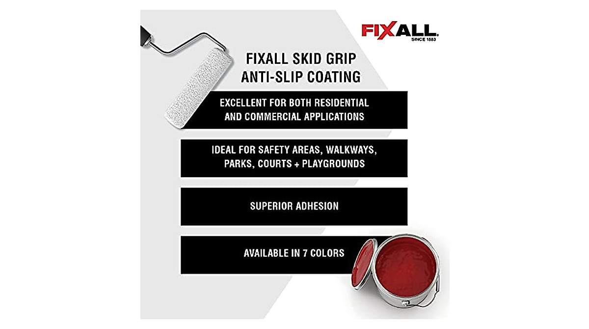 FIXALL Skid Grip: Durable Anti-Slip Coating, 1 Gallon