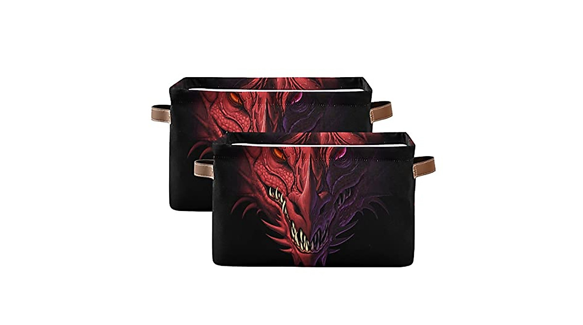3D Magical Animal Dragon Storage Bins – Collapsible Organizer for Home