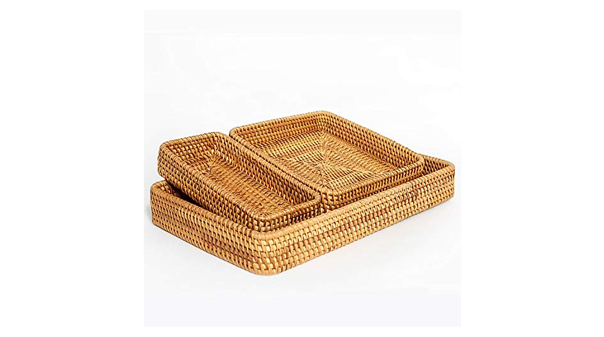 Stylish Rattan Tray Set of 3 for All Occasions