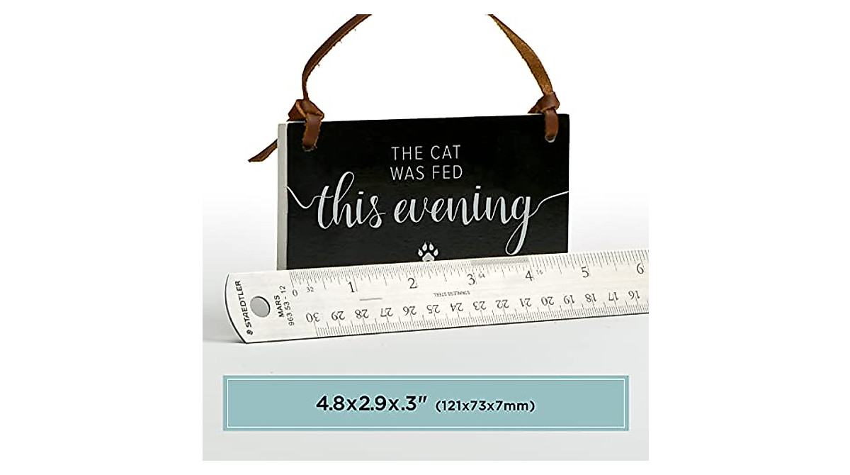 PYROH Cat Feed Reminder Sign - Stylish & Easy to Use