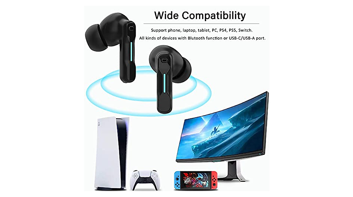 Middle Rabbit SW4 Wireless Gaming Earbuds - 40ms Low Latency