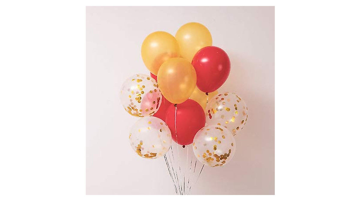Red & Gold Balloons Set for Birthdays and Parties | 40 pcs