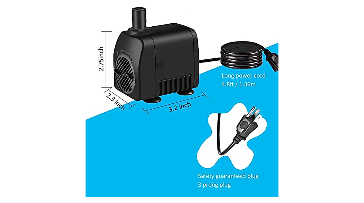 Pond Pump Submersible Saim 400GPH Submersible Water Pump - 25W Fountain  Pump For Aquarium & Ponds Hydroponics Water Pump
