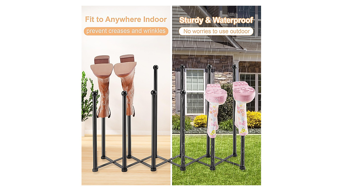 Housen Solutions Foldable Boot Rack for Tall Boots - Space Saver