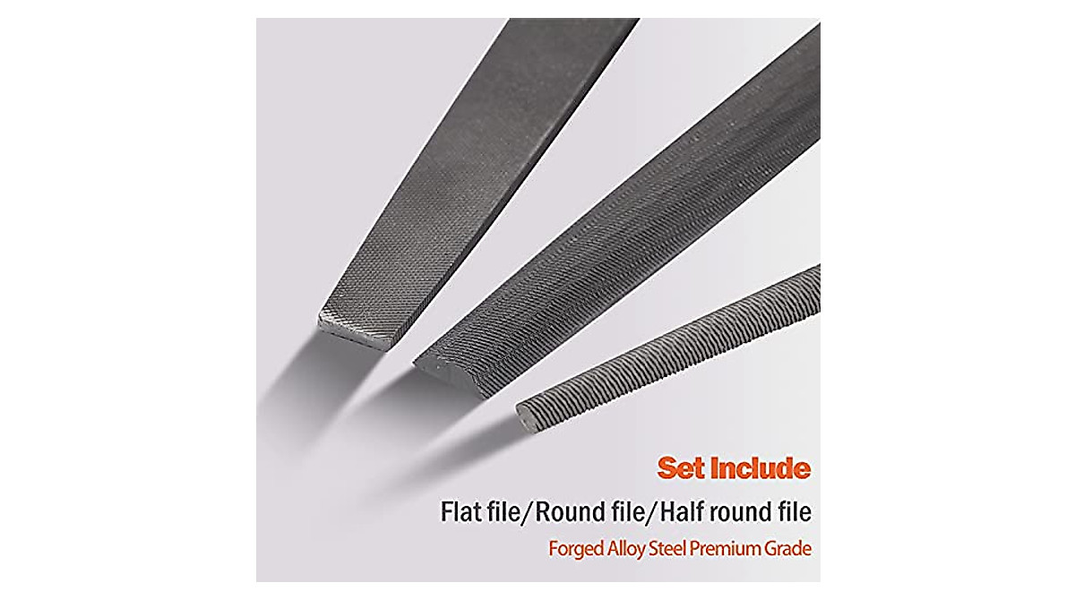 KSEIBI 3-Pc Metal File Set – Durable & Comfortable Grip