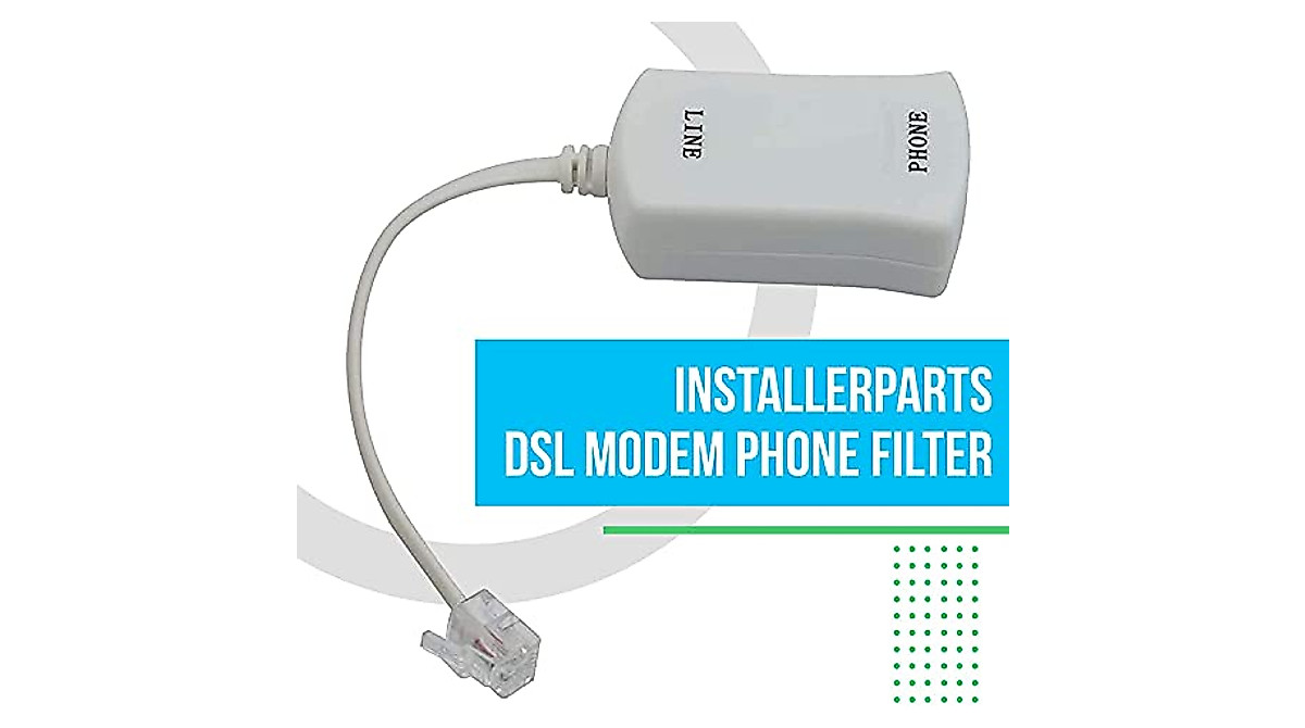 InstallerParts DSL Modem Phone Filter 2-Pack for Clear Calls