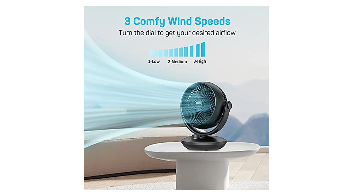 Dr. Prepare 8” Quiet Air Circulator Fan for Room
