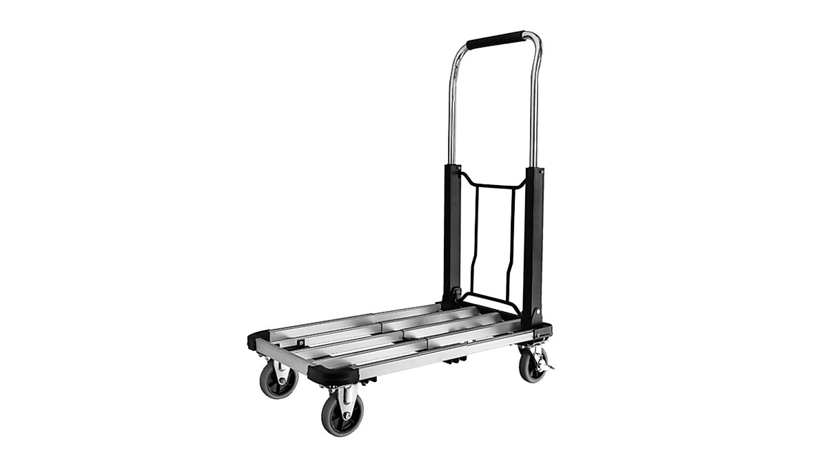 Durable Aluminum Flat Platform Truck - 330lbs Capacity