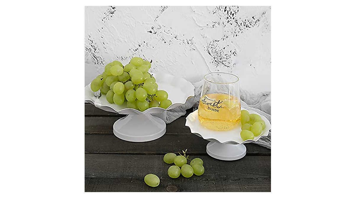 Elegant 3-Piece Wave Rim Cake Stand Set