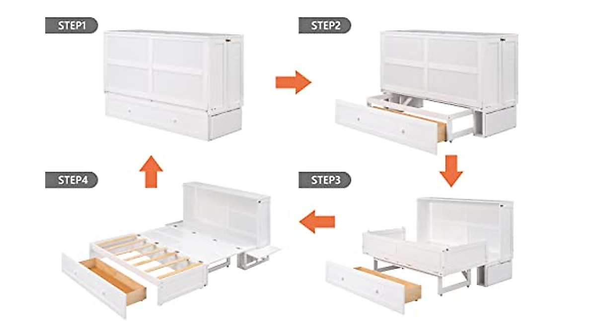 Modern Murphy Cube Cabinet Bed for Space Saving Style