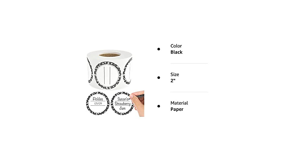Dissolvable Mason Jar Labels for Canning – 200 Removable Food Labels