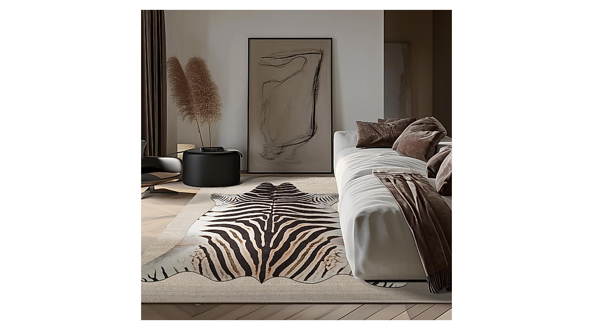 Shop Stylish Zebra Print Area Rug for Bedroom & Living Room