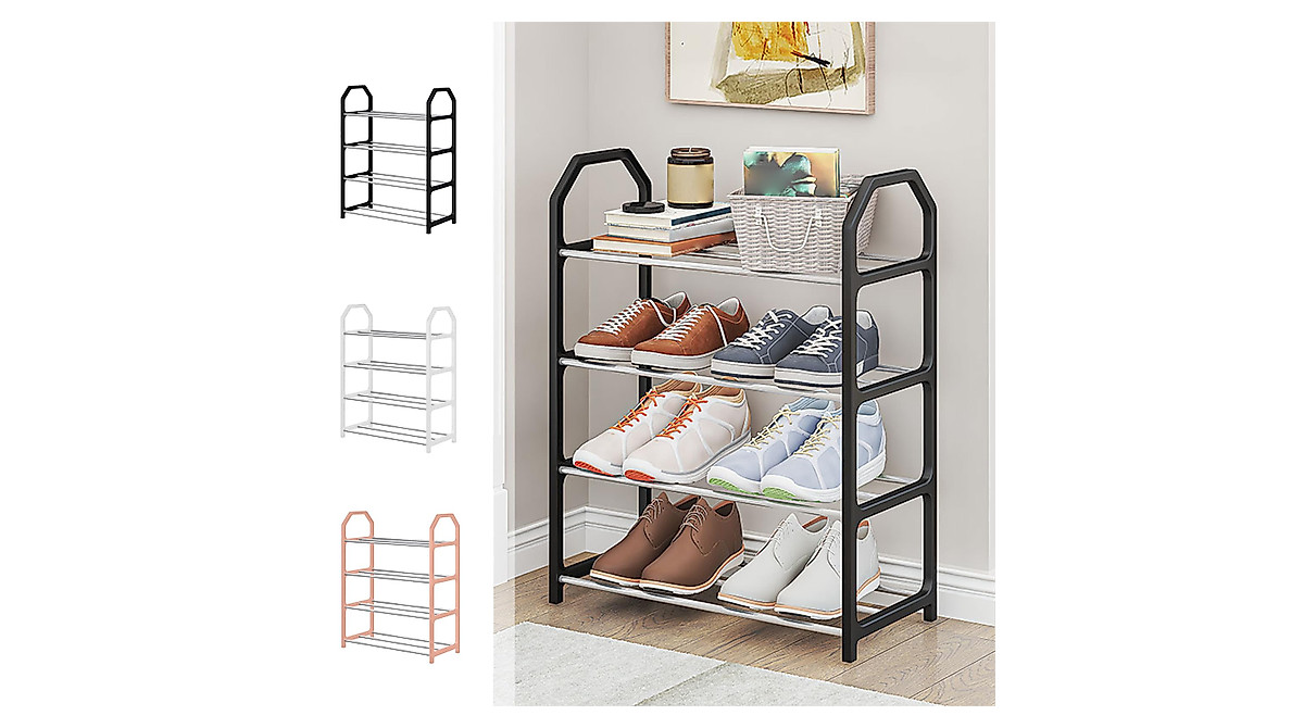4-Tier Shoe Rack Organizer for Entryway and Bedroom