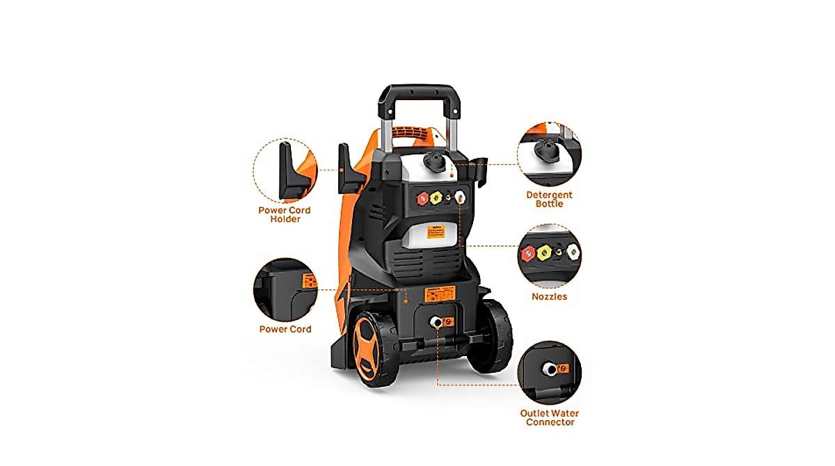 ENGiNDOT 2100 PSI Electric Pressure Washer for Home