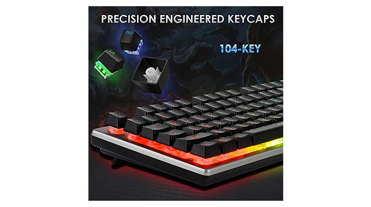Beastron RGB Gaming Keyboard & Mouse Combo - Mechanical Feel With Mouse Pad