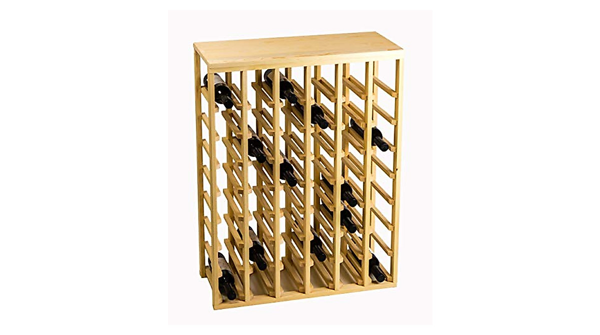 Creekside 48-Bottle Pine Wine Rack - Elegant Storage Solution