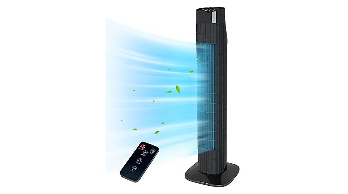 Uthfy Tower Fan with Remote - Quiet, 31-Inch Bladeless Cooling Fan