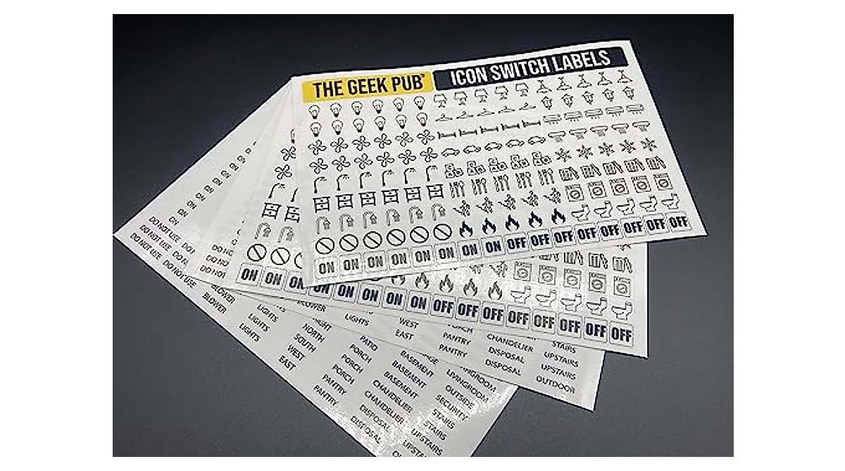 600pcs Light Switch Labels: Transparent & Durable
