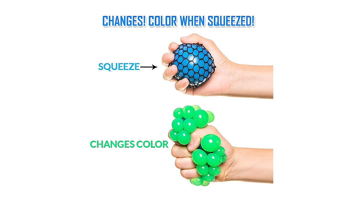 Durable Mesh Squishy Balls - 12 Pack for All Ages