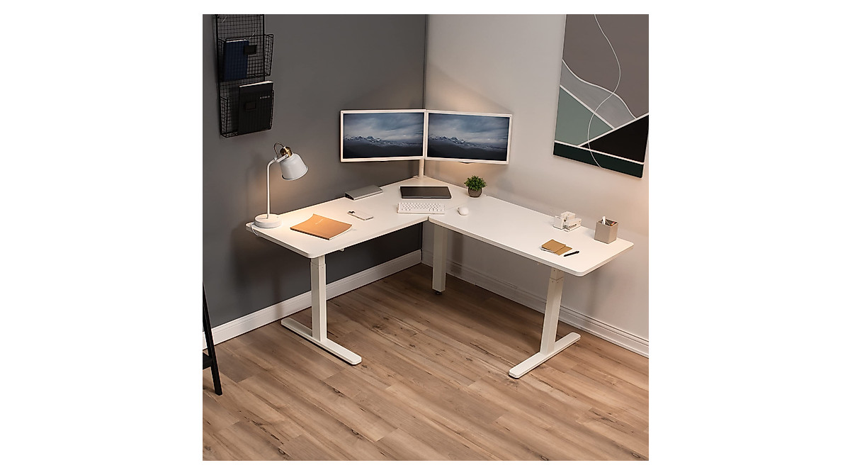 VIVO Electric Height Adjustable Corner Desk Frame