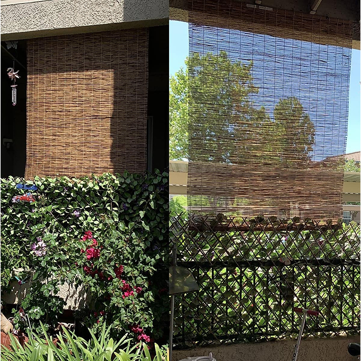 Bamboo Roller Blinds for Outdoor Privacy & Sunshade