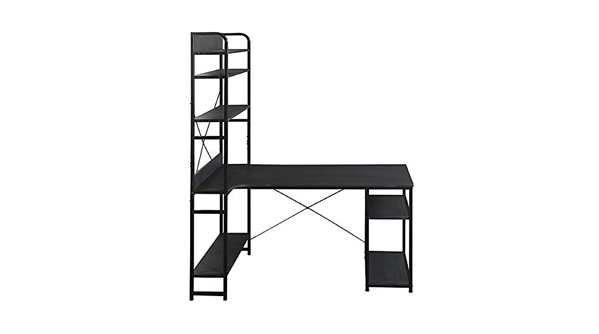 Henf Computer Desk with Bookshelf - Durable & Stylish