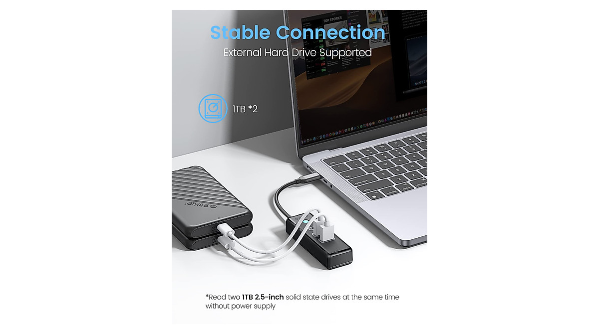 ORICO USB C Hub 3 Ports – Fast Data Transfer & Wide Compatibility