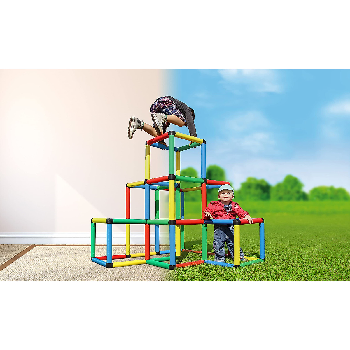 Quadro Climbing Pyramid - Rugged Jungle Gym for Kids