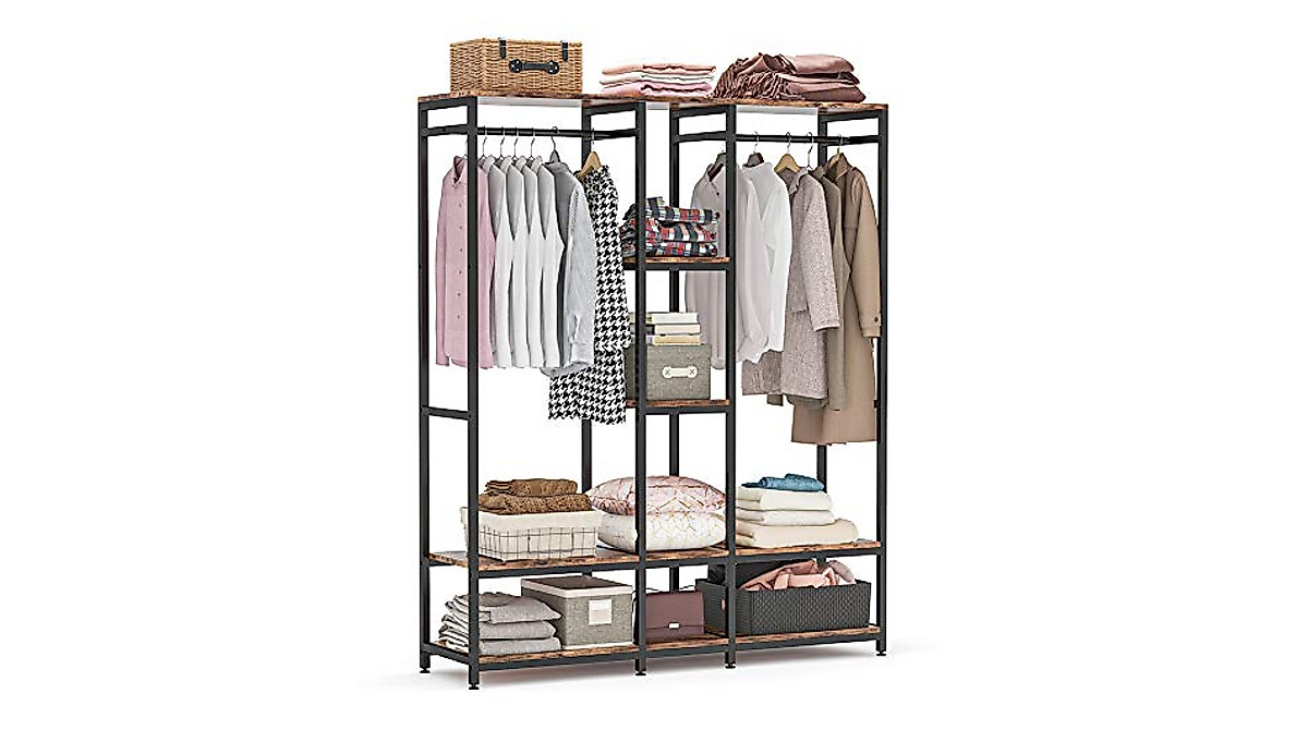 Tribesigns Double Rod Closet Organizer - Heavy Duty Storage