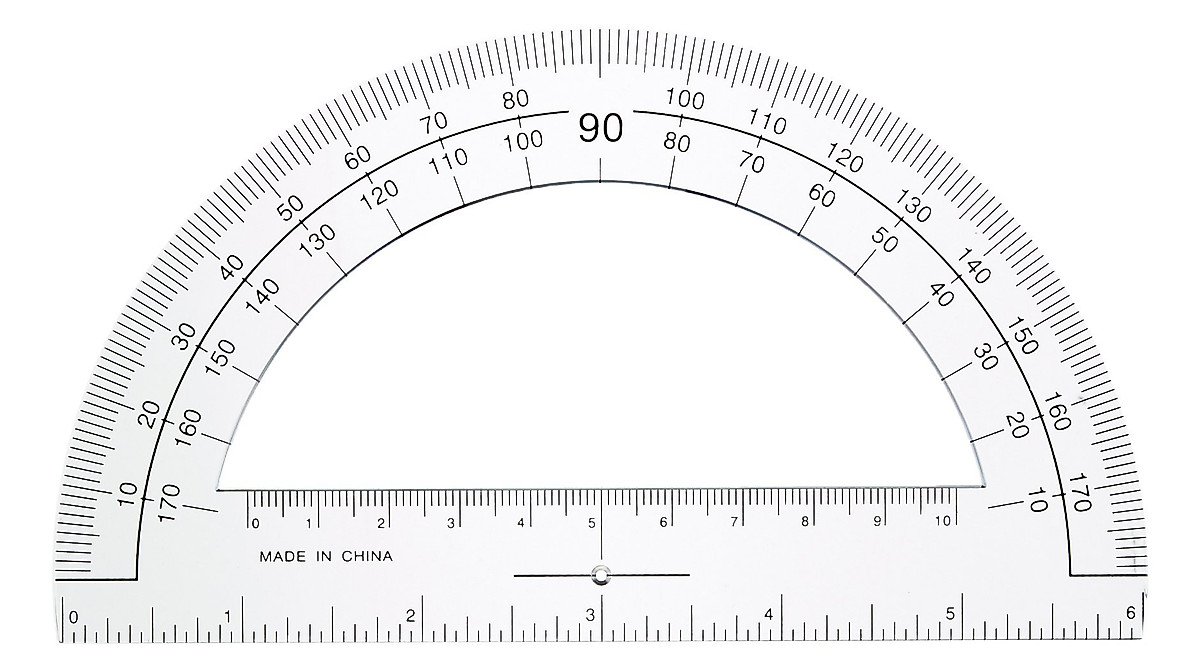 Sparco Plastic Protractor 6-Inch Clear Precision Tool for Geometry and ...