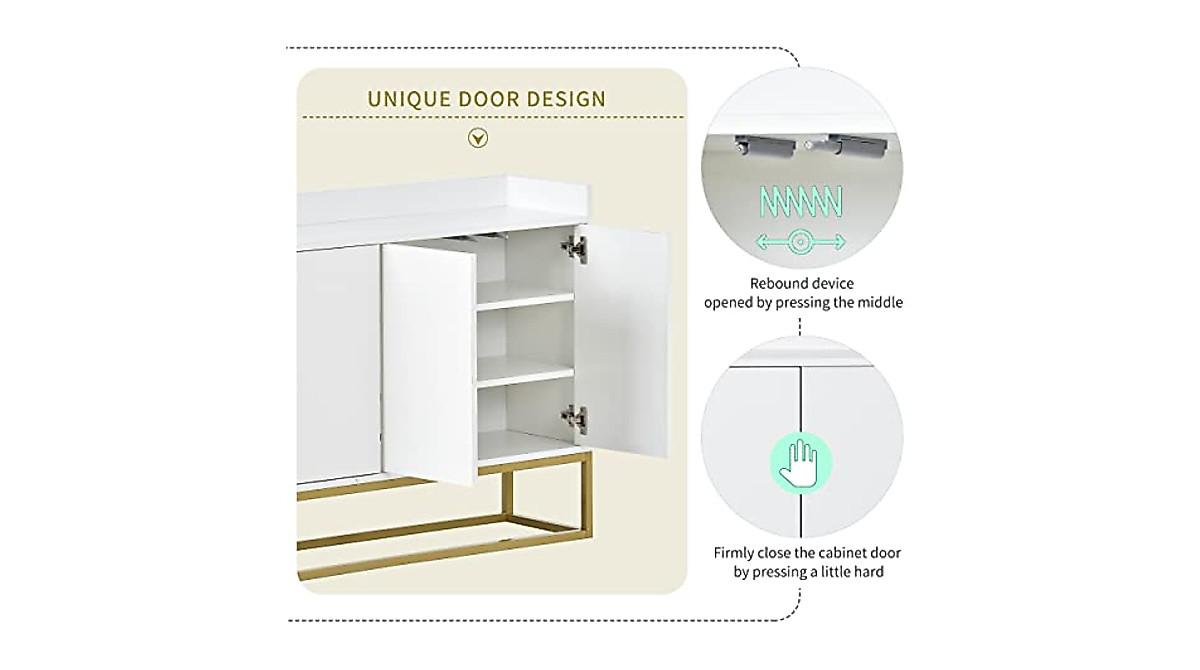 Merax Elegant White Sideboard - Stylish Storage Solution